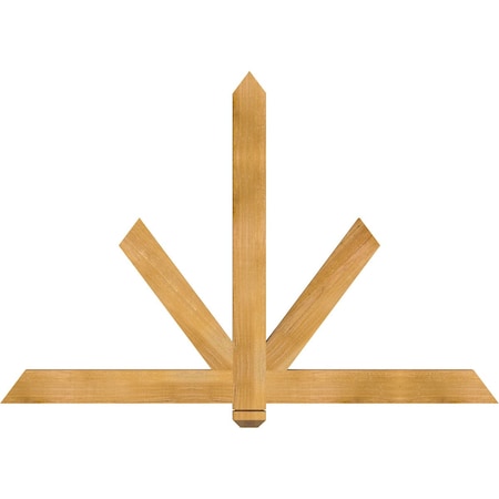 Ekena Millwork Kennewick Rough Sawn Timber Gable Bracket, Western Red Cedar, 60"W x 40"H x 2"D x 4"F, 16/12 Pitch GBW060X40X0204KEN00RWR